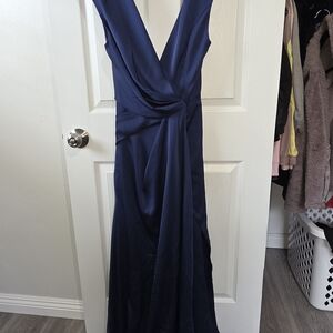 Fame and Partners Deep Blue Backless Dress